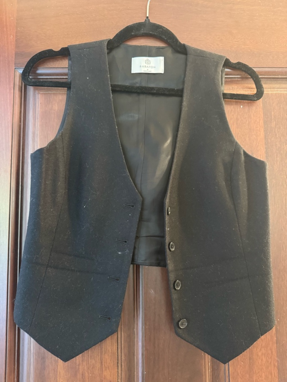 Babaton Black Lined Vest
